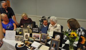 Assembly Majority Leader Joe Morelle visits with Florence Spinelli and her family